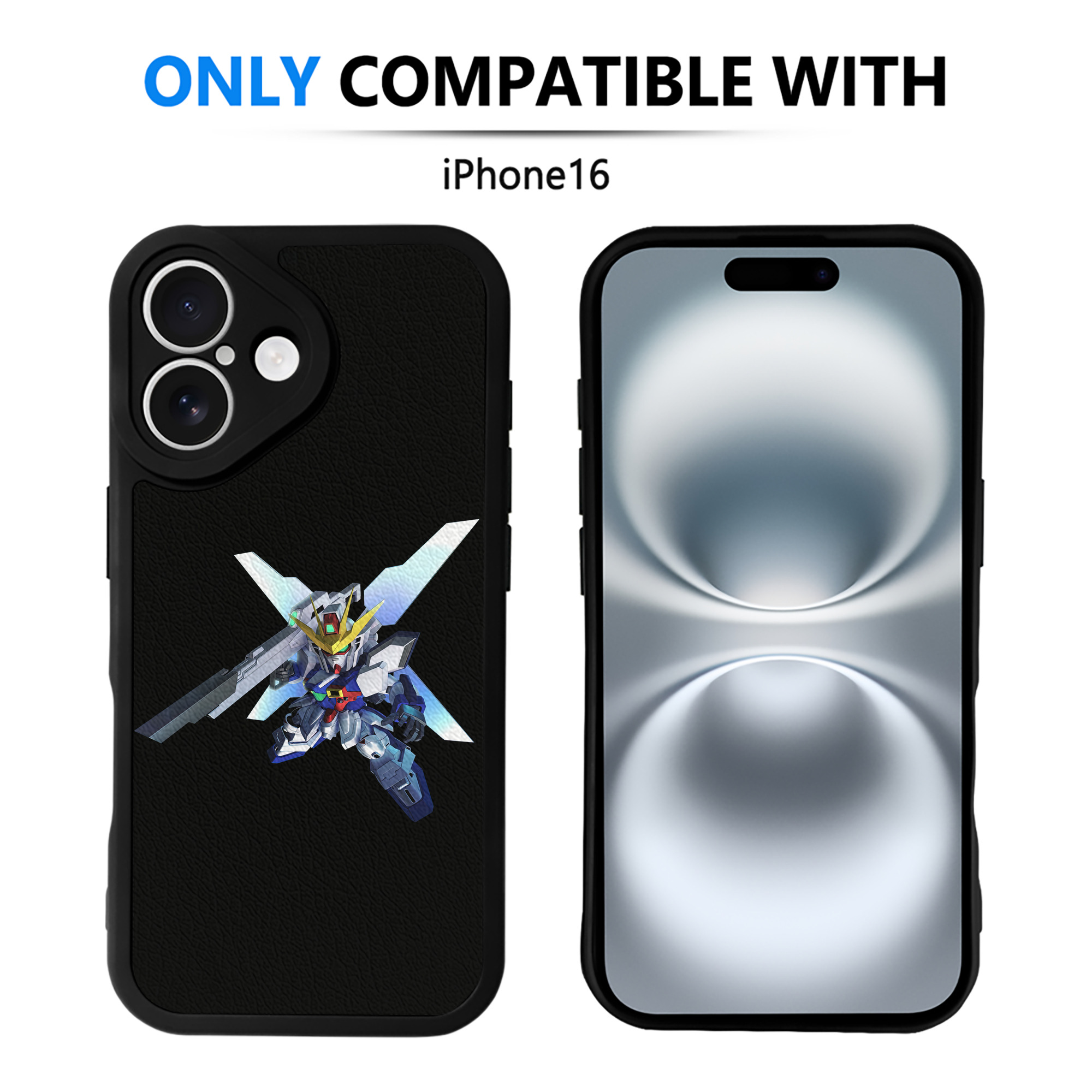 （画像用） 機動戦士ガンダム Mobile Suit Gundam 【iPhone 16シリーズ対応】シリコンスマホケース（レザー調） 材質：シリコン
